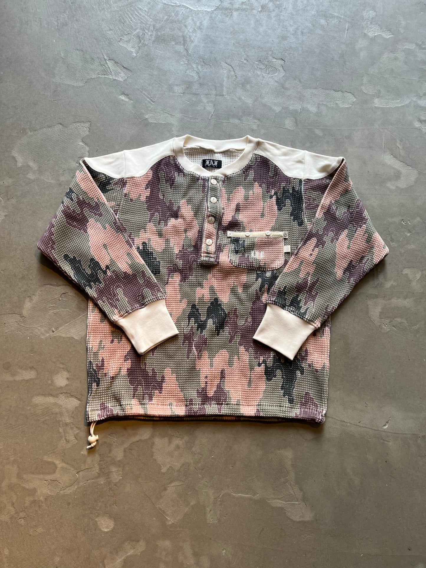 FAKE AS FLOWERS/LS POCKET THERMAL SHIRTS