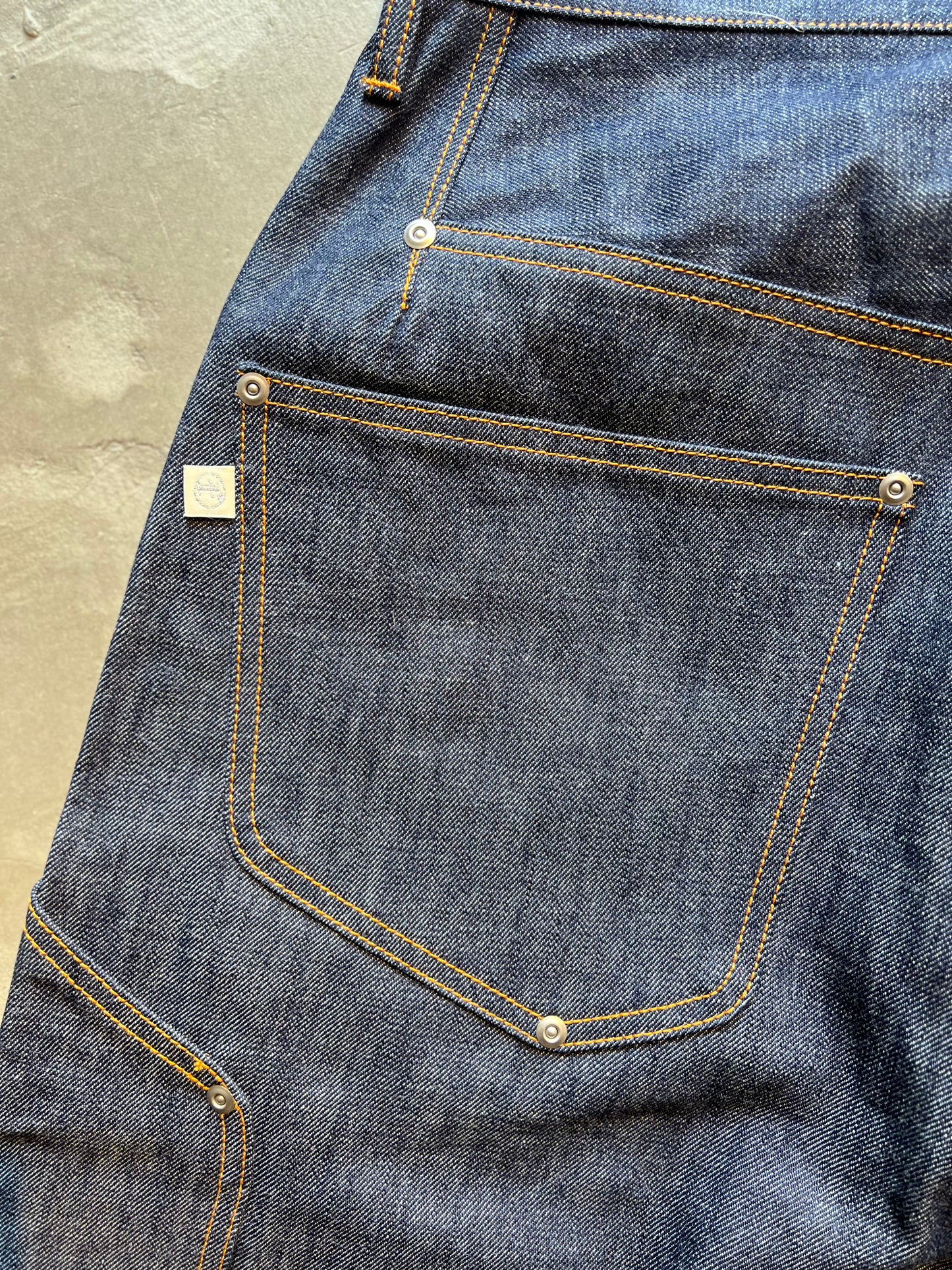 FAKE AS FLOWERS/NEWCOMMUNE Baggy Denim Shorts