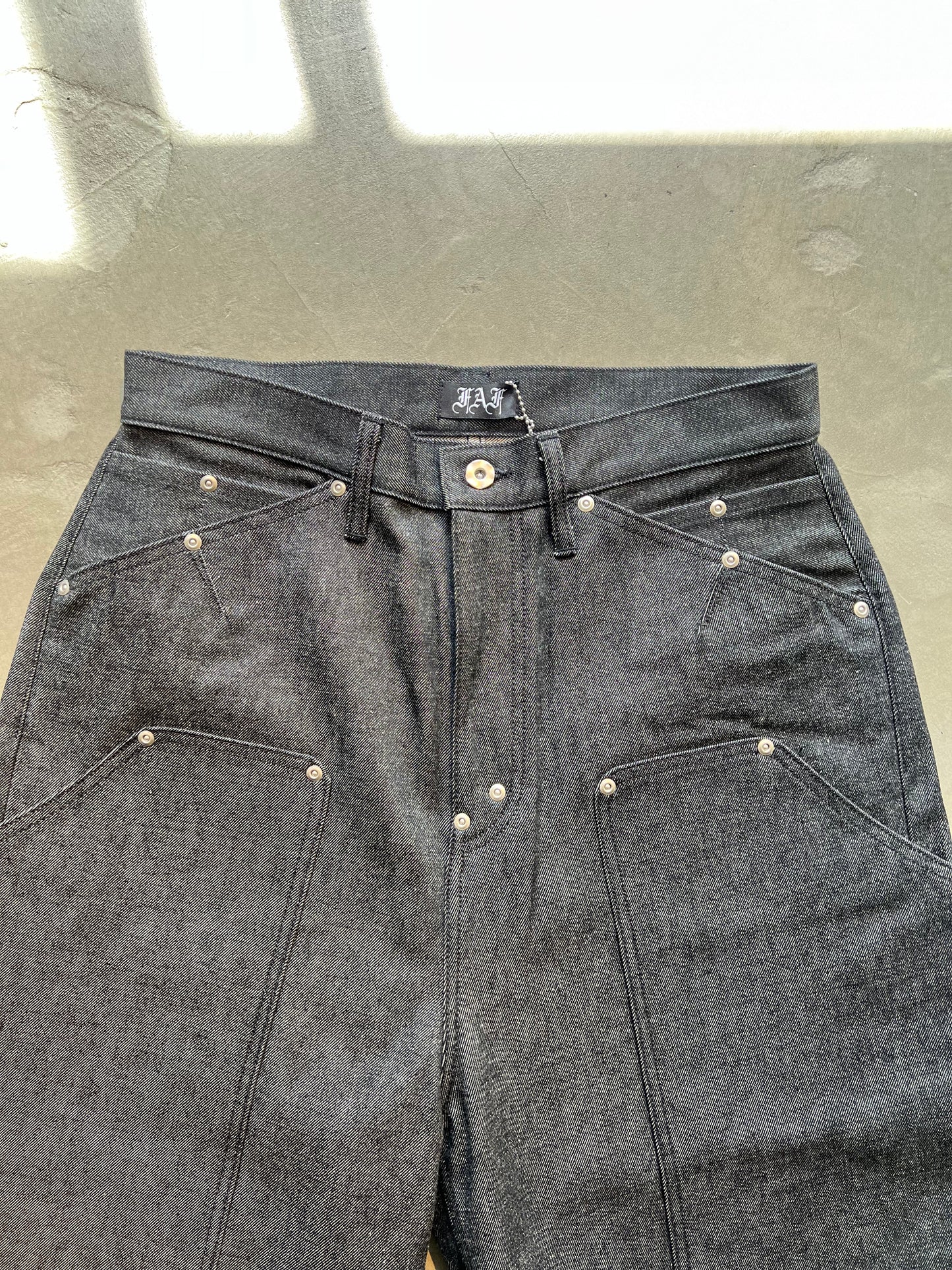 FAKE AS FLOWERS/NEWCOMMUNE Baggy Denim Shorts