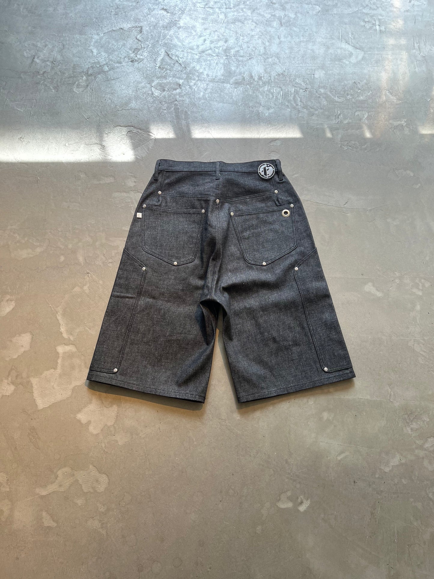 FAKE AS FLOWERS/NEWCOMMUNE Baggy Denim Shorts