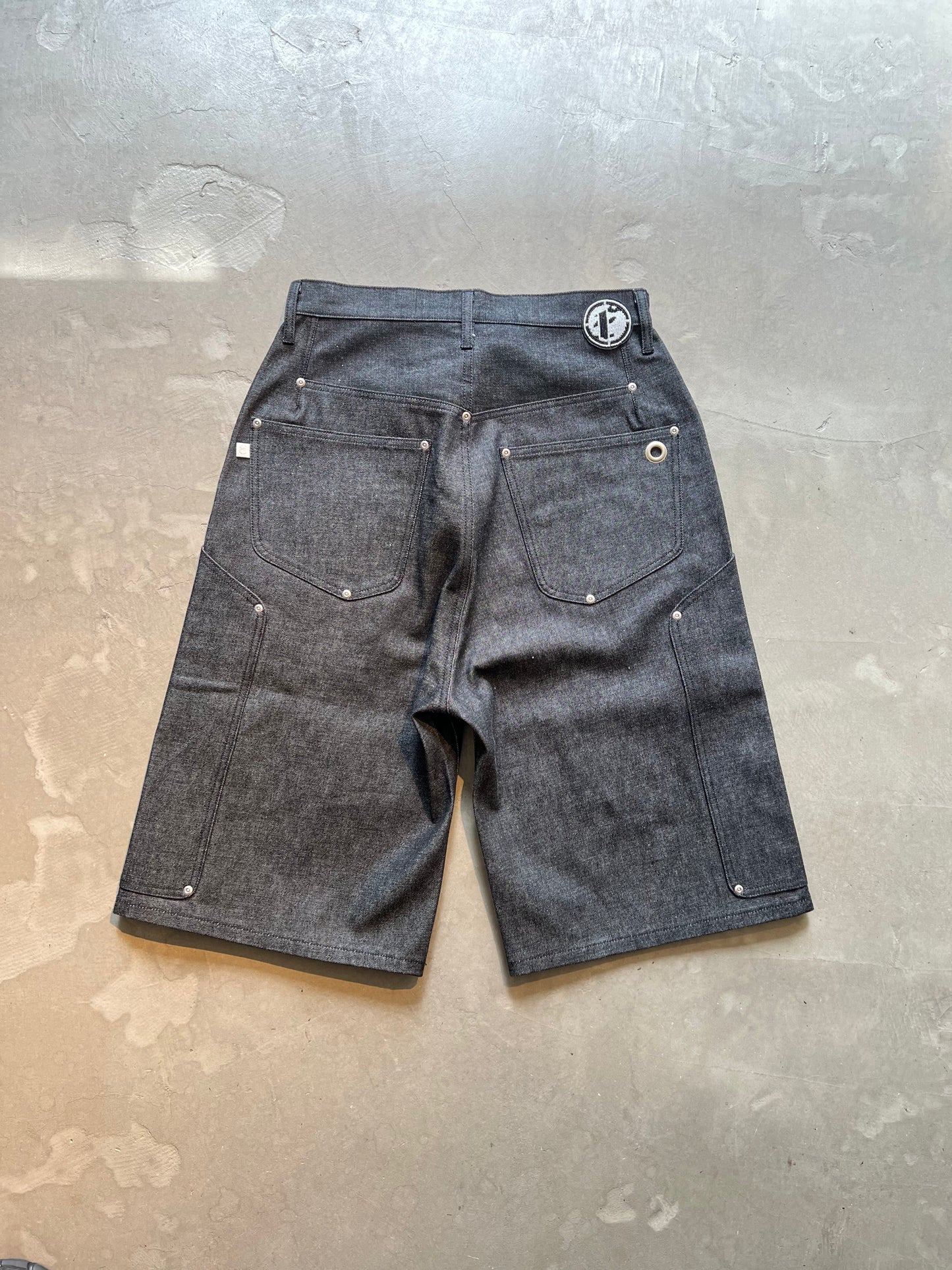 FAKE AS FLOWERS/NEWCOMMUNE Baggy Denim Shorts