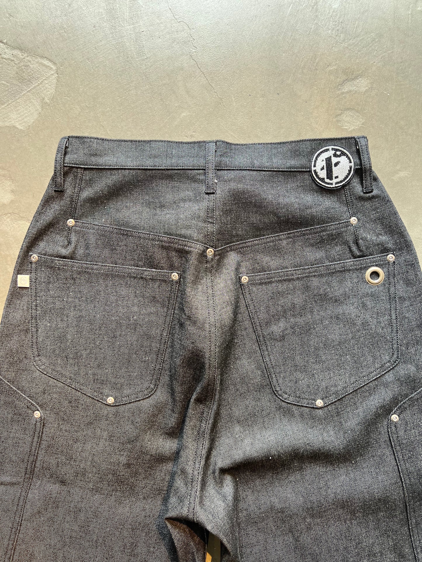 FAKE AS FLOWERS/NEWCOMMUNE Baggy Denim Shorts