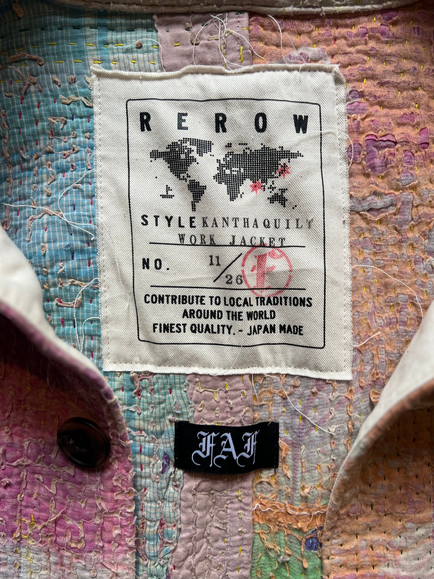 FAKE AS FLOWERS/Khanta Quilt Work Jacket