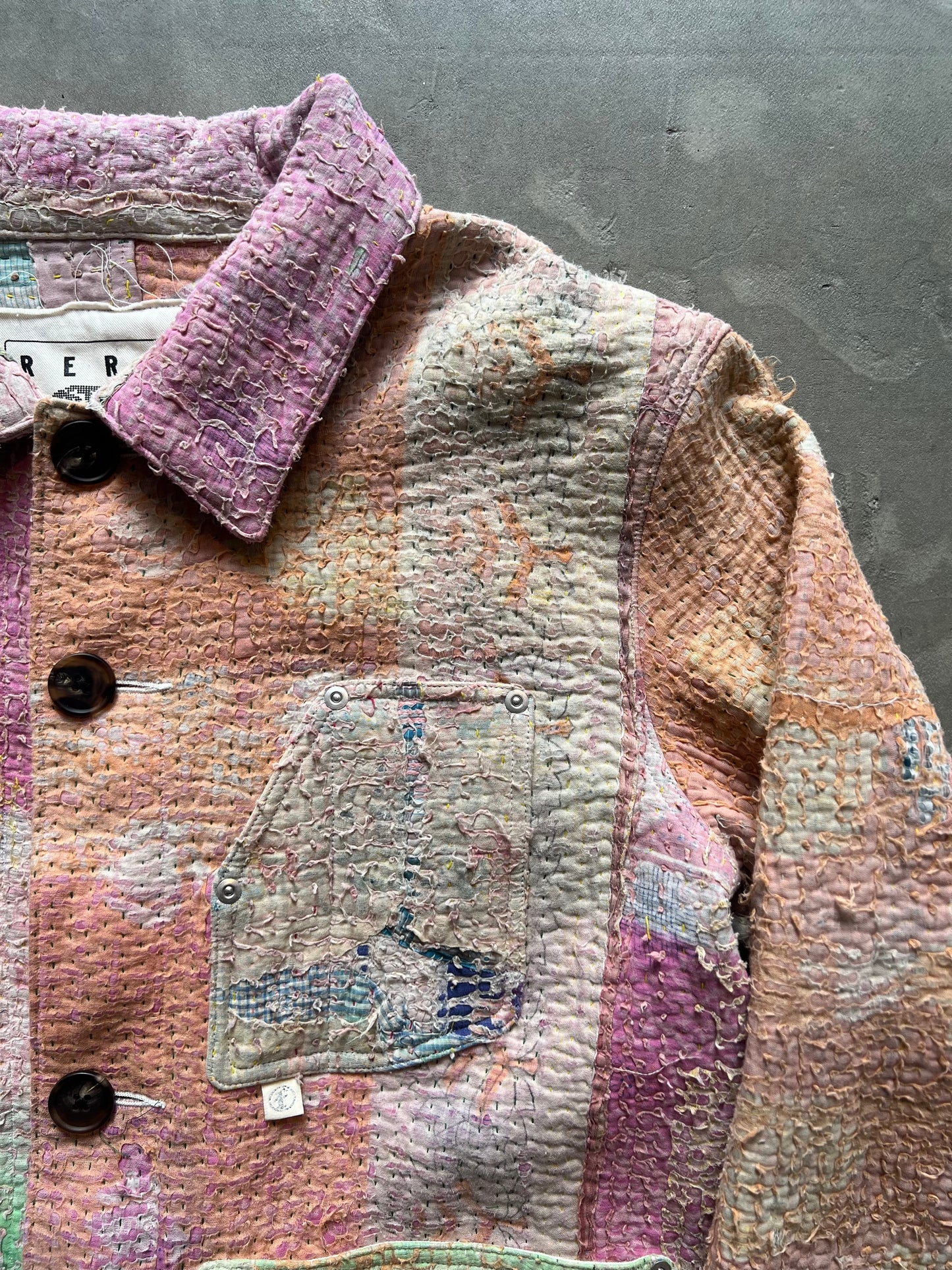 FAKE AS FLOWERS/Khanta Quilt Work Jacket