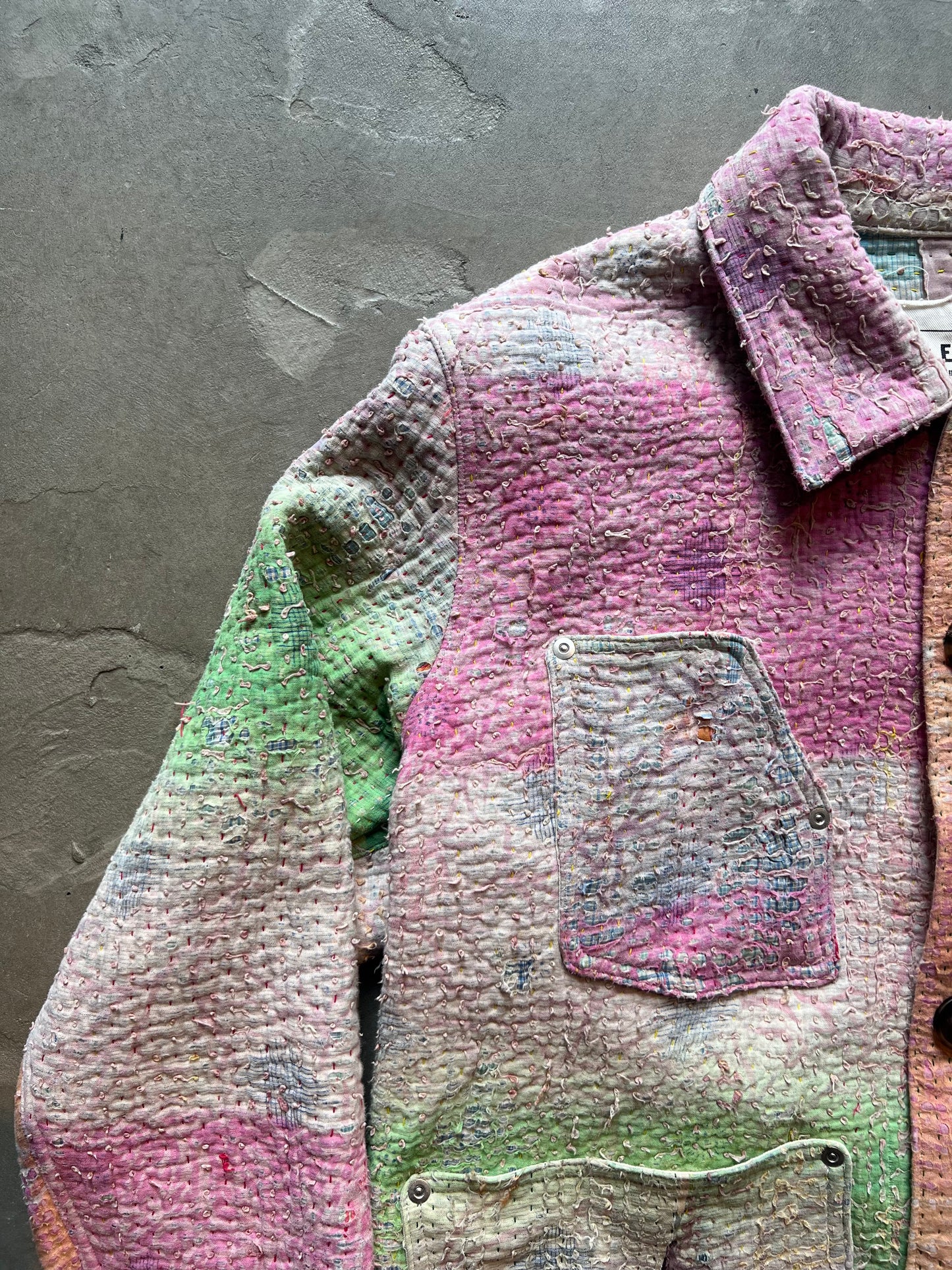 FAKE AS FLOWERS/Khanta Quilt Work Jacket
