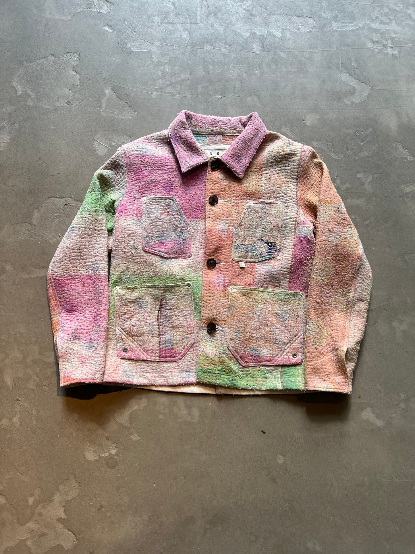 FAKE AS FLOWERS/Khanta Quilt Work Jacket