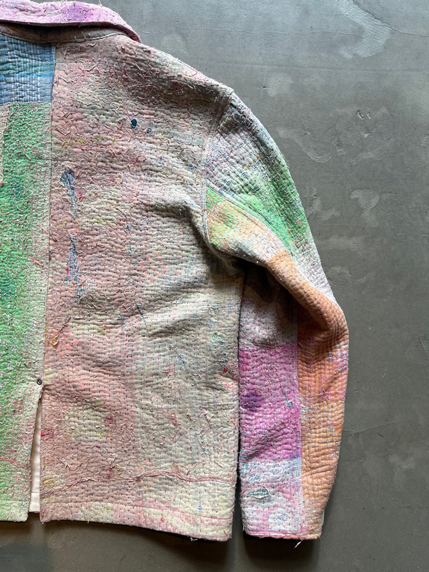 FAKE AS FLOWERS/Khanta Quilt Work Jacket