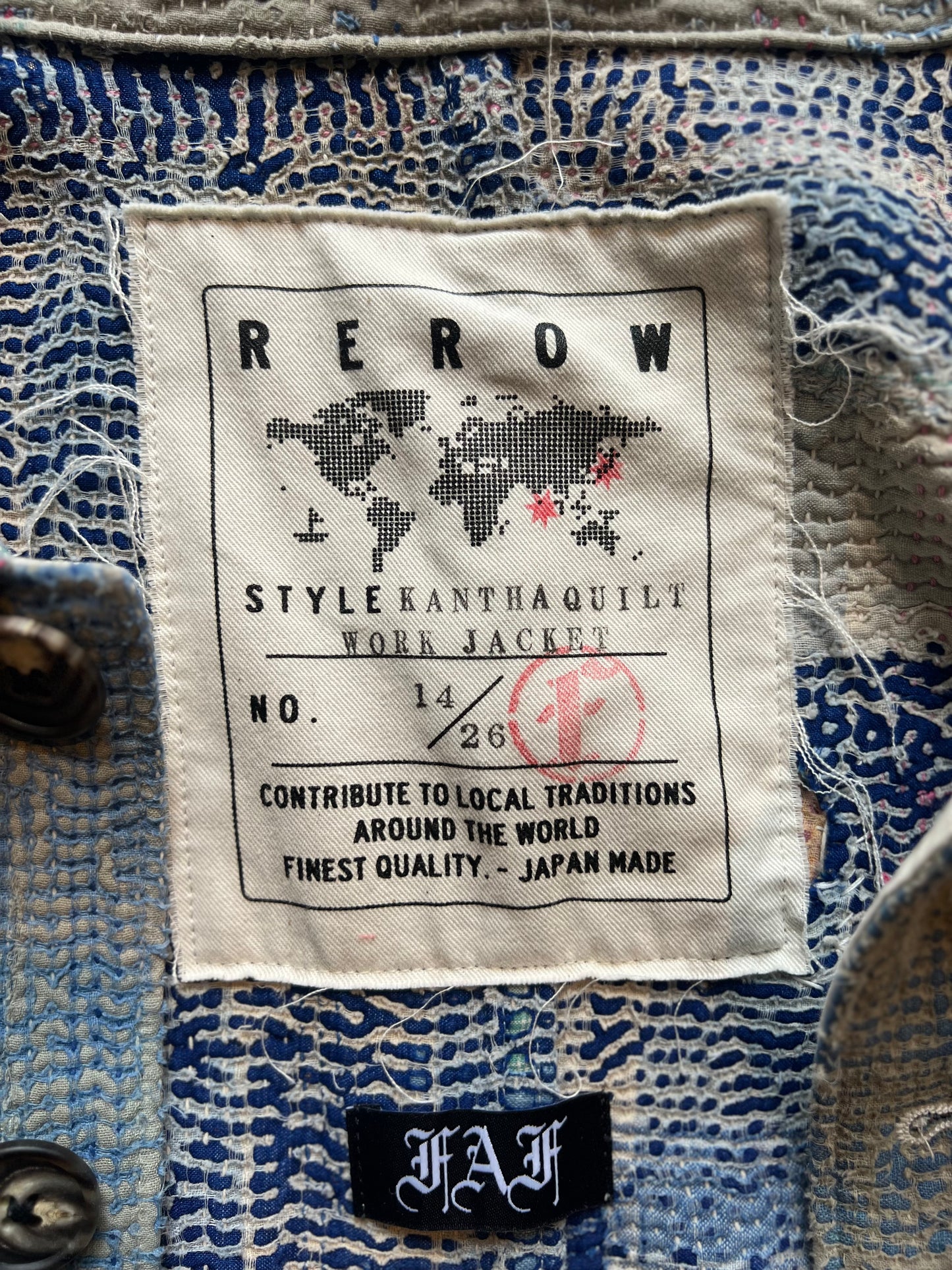 FAKE AS FLOWERS/Khanta Quilt Work Jacket