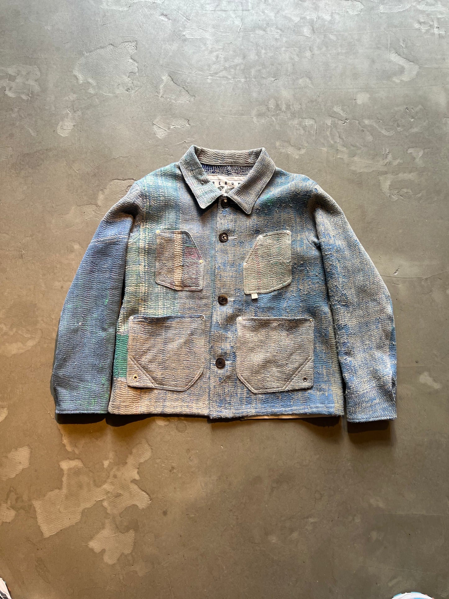 FAKE AS FLOWERS/Khanta Quilt Work Jacket