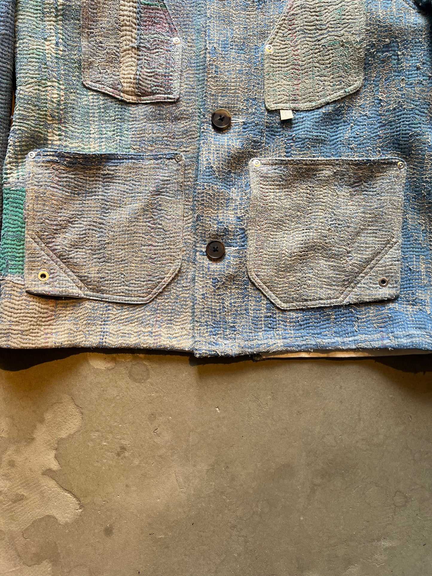 FAKE AS FLOWERS/Khanta Quilt Work Jacket