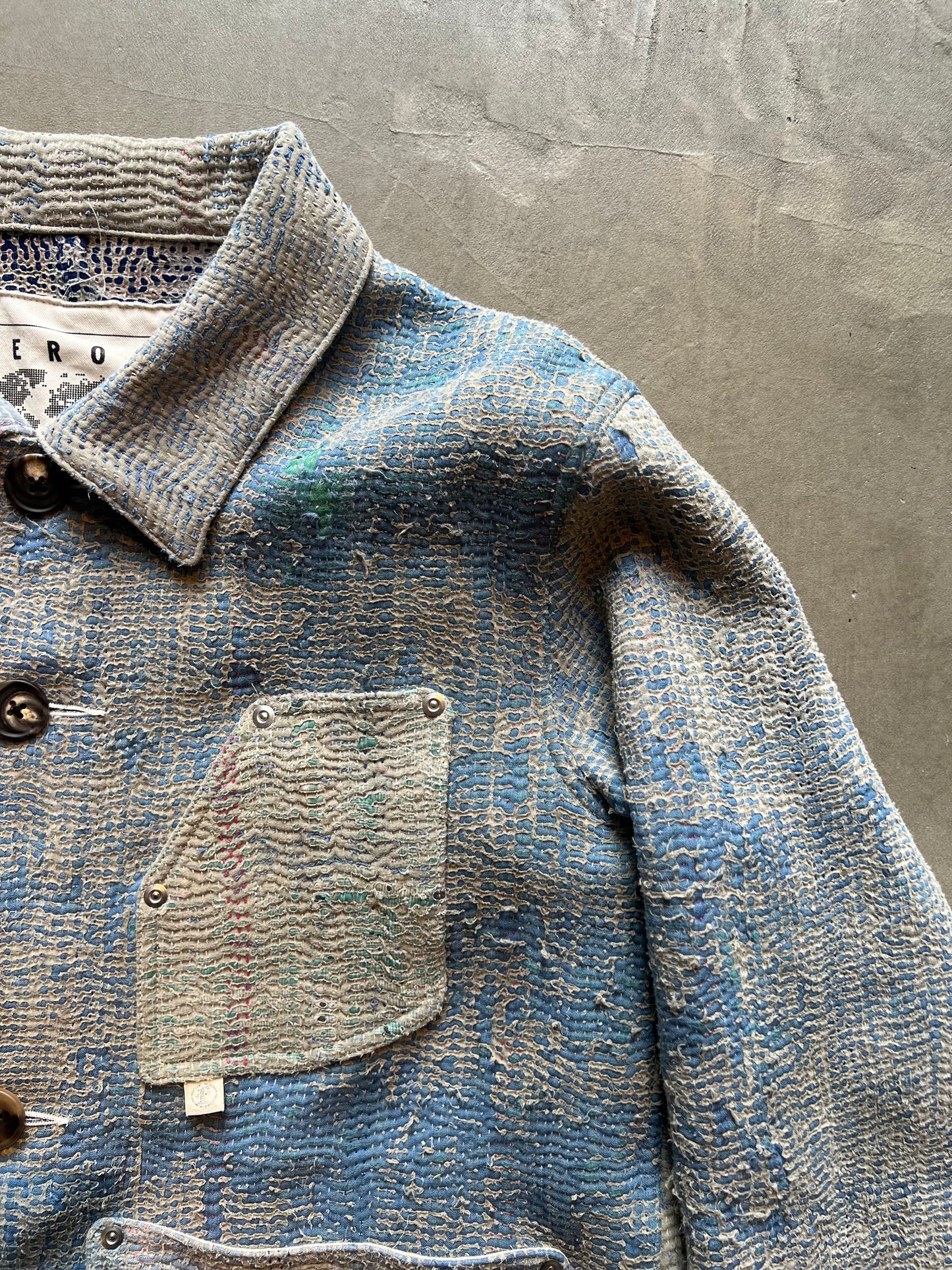FAKE AS FLOWERS/Khanta Quilt Work Jacket