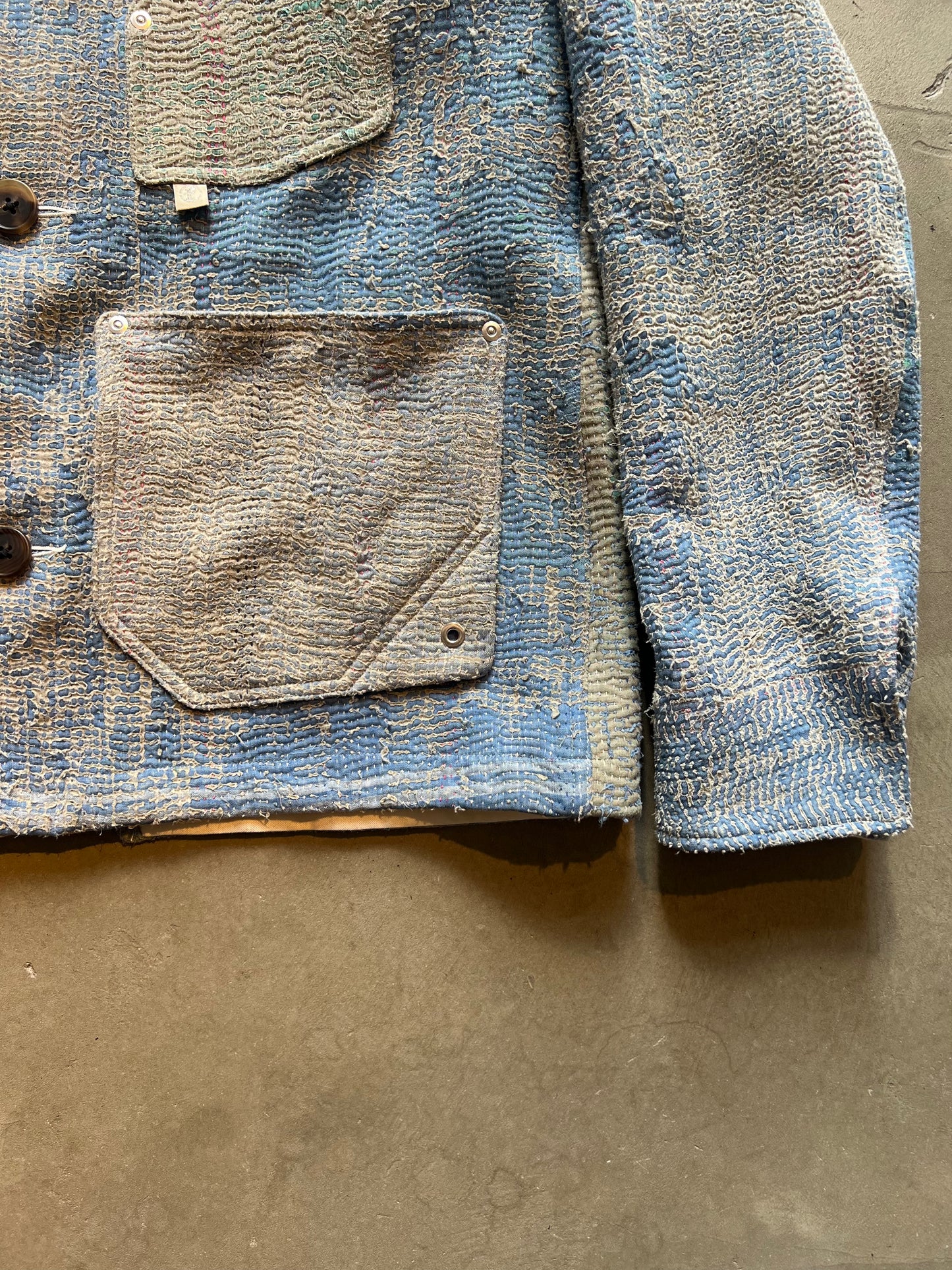 FAKE AS FLOWERS/Khanta Quilt Work Jacket