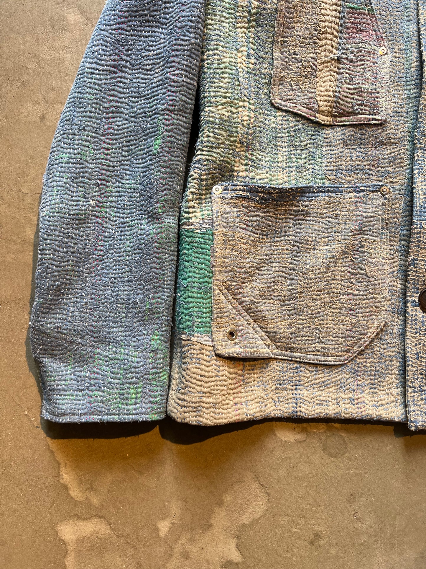 FAKE AS FLOWERS/Khanta Quilt Work Jacket