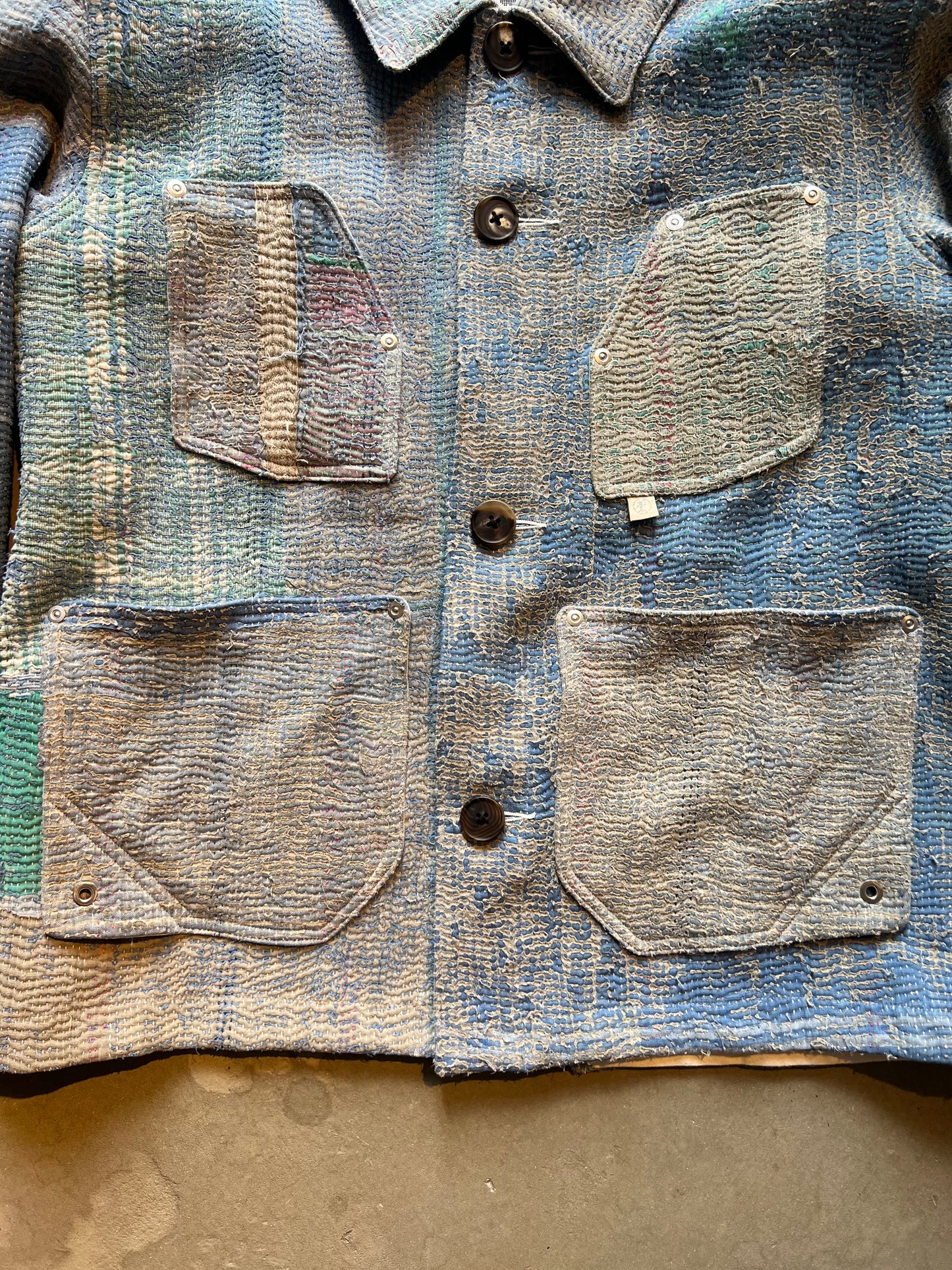 FAKE AS FLOWERS/Khanta Quilt Work Jacket
