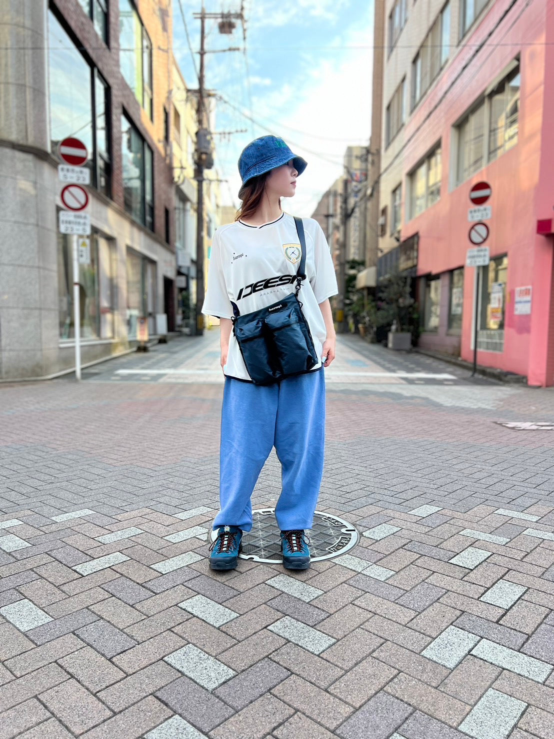 ZEPTEPI/Sweat Pants Garment Dyed (Metro Blue)