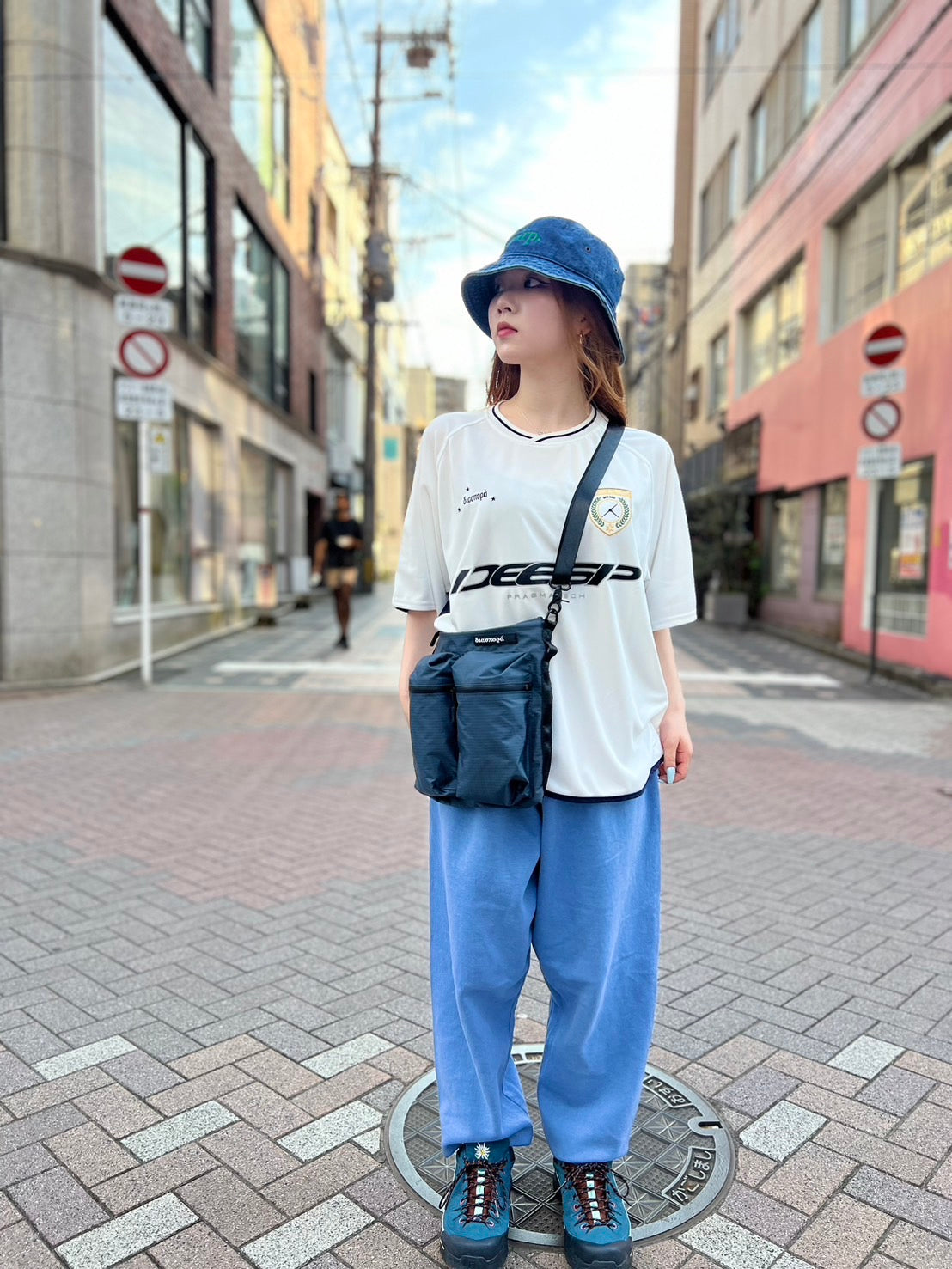 ZEPTEPI/Sweat Pants Garment Dyed (Metro Blue)
