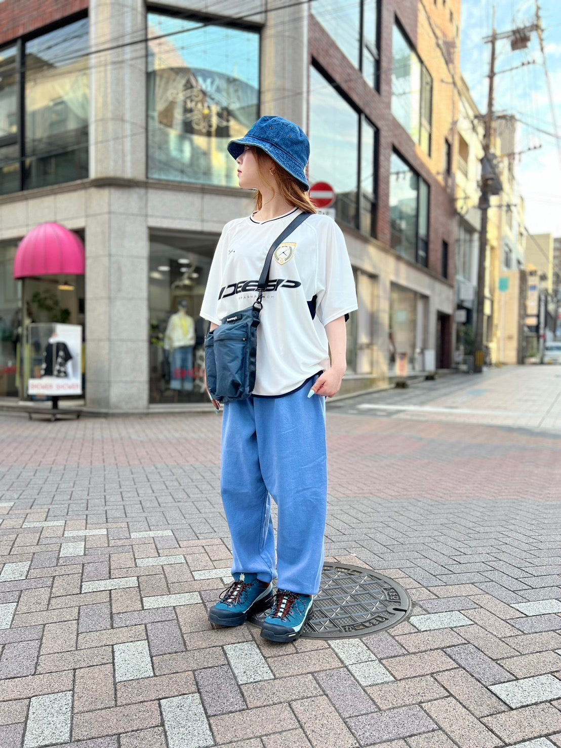 ZEPTEPI/Sweat Pants Garment Dyed (Metro Blue)