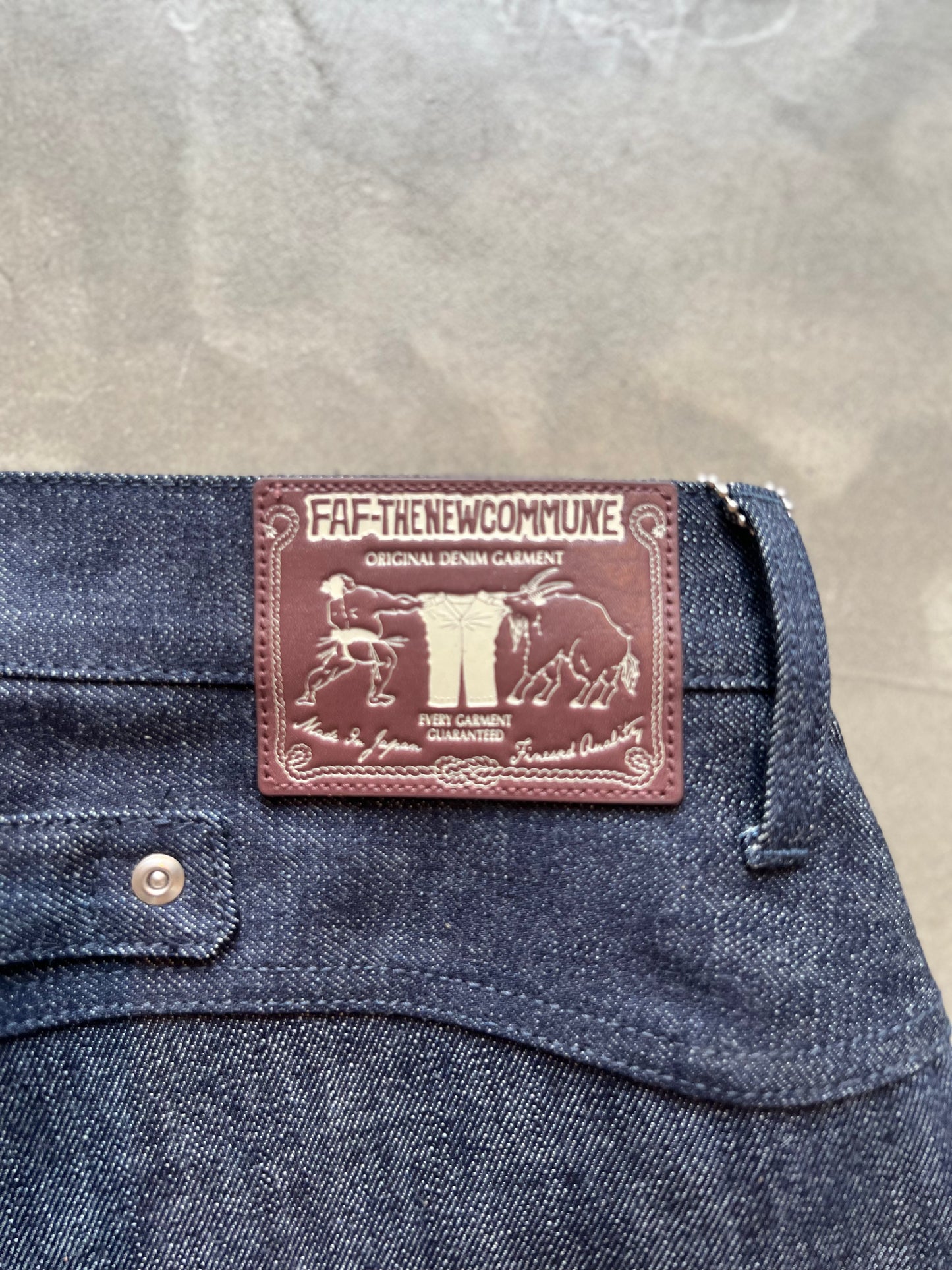 FAKE AS FLOWERS/NEWCOMMUNE Wide Leg Denim Pants Rigid