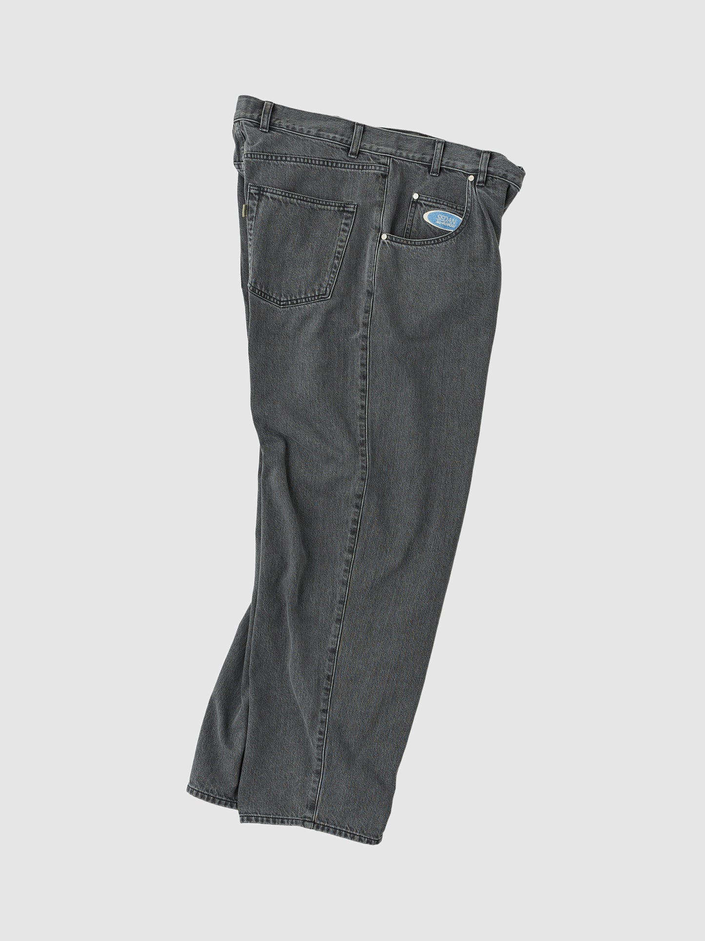 SEDAN ALL-PURPOSE/Oval Logo Denim Pant(Pale Black)