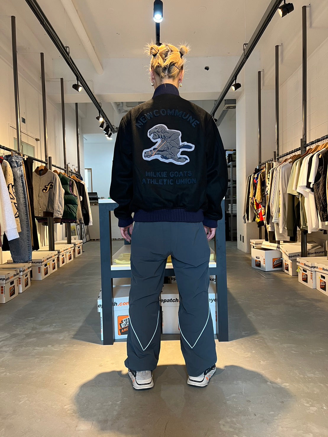 Wool Stadium Jacket(BLACK)/FAF