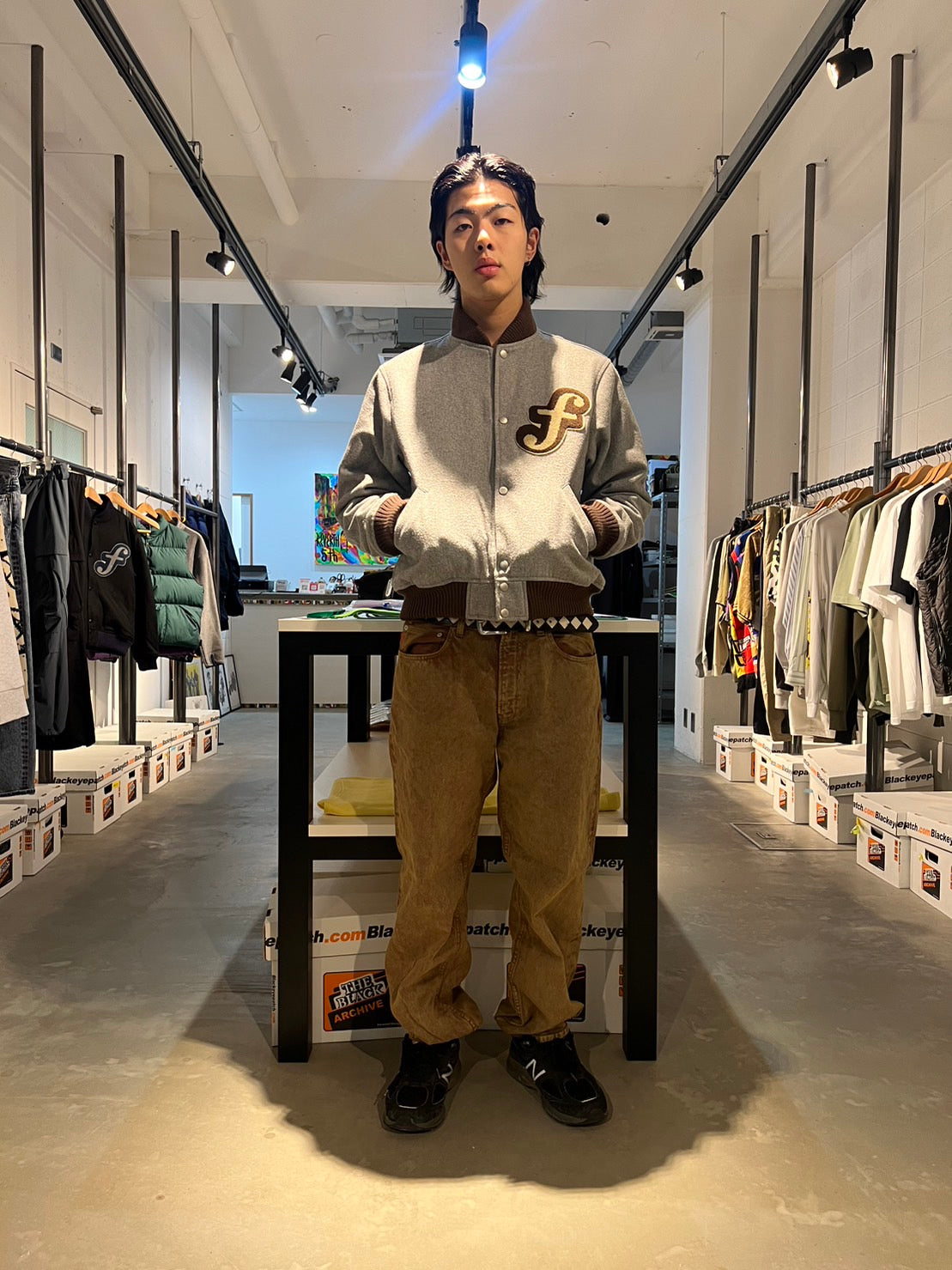 Wool Stadium Jacket(GRAY)/FAF