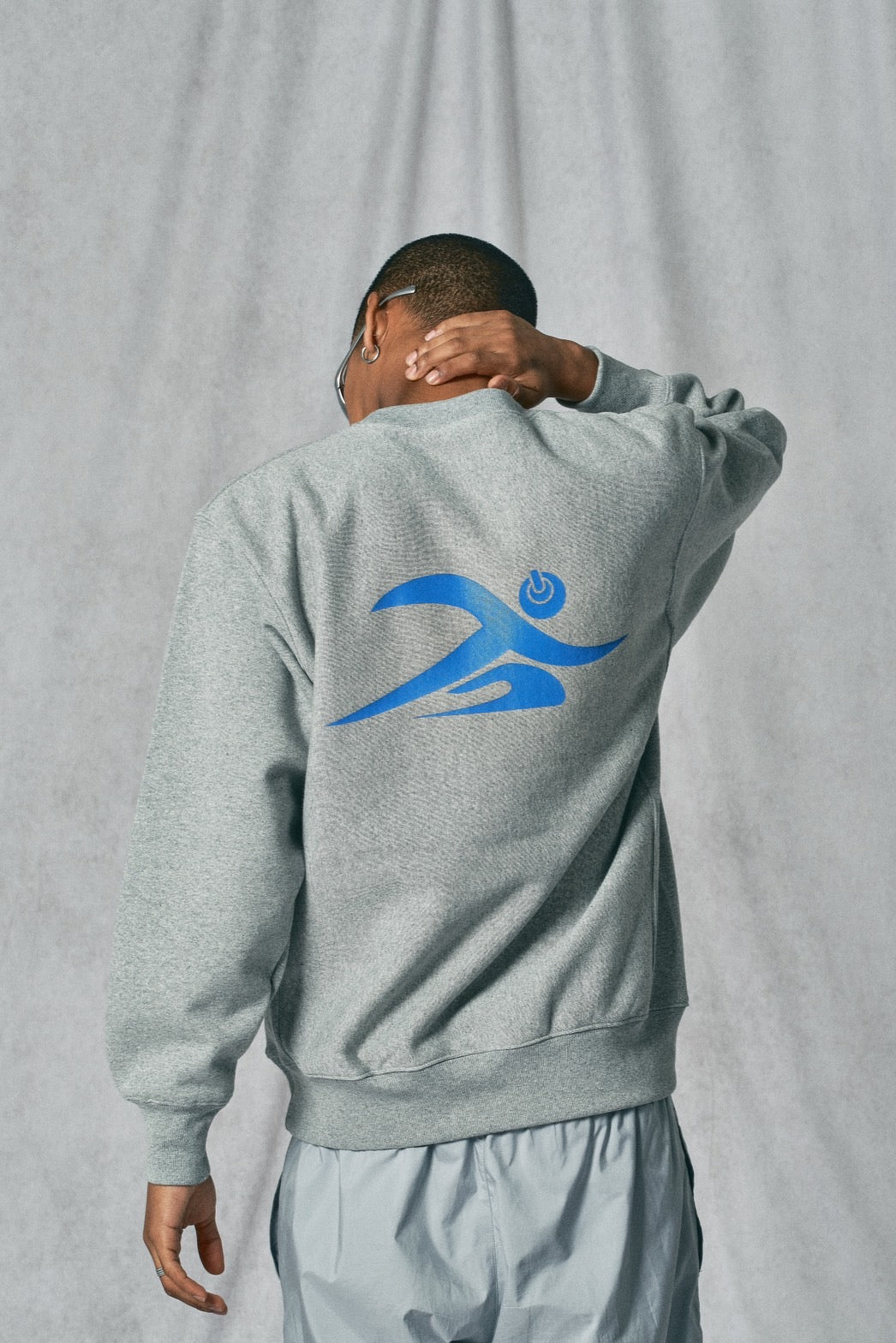 Runner Crew Neck Sweat(White)/THROWBACK