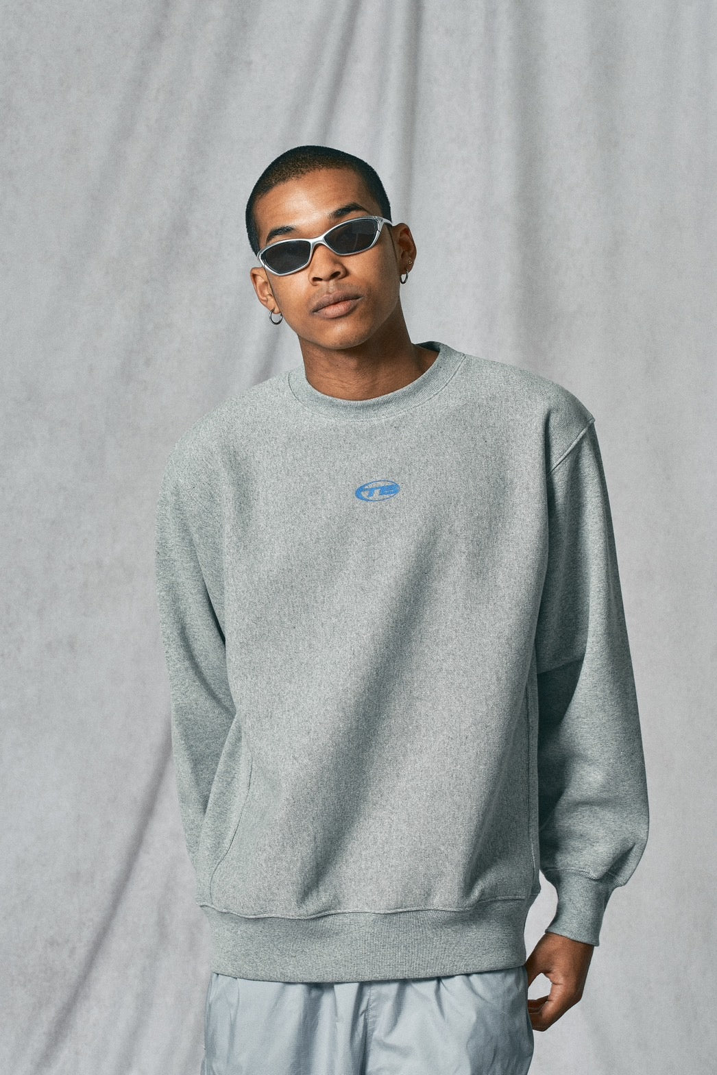 Runner Crew Neck Sweat(Black)/THROWBACK