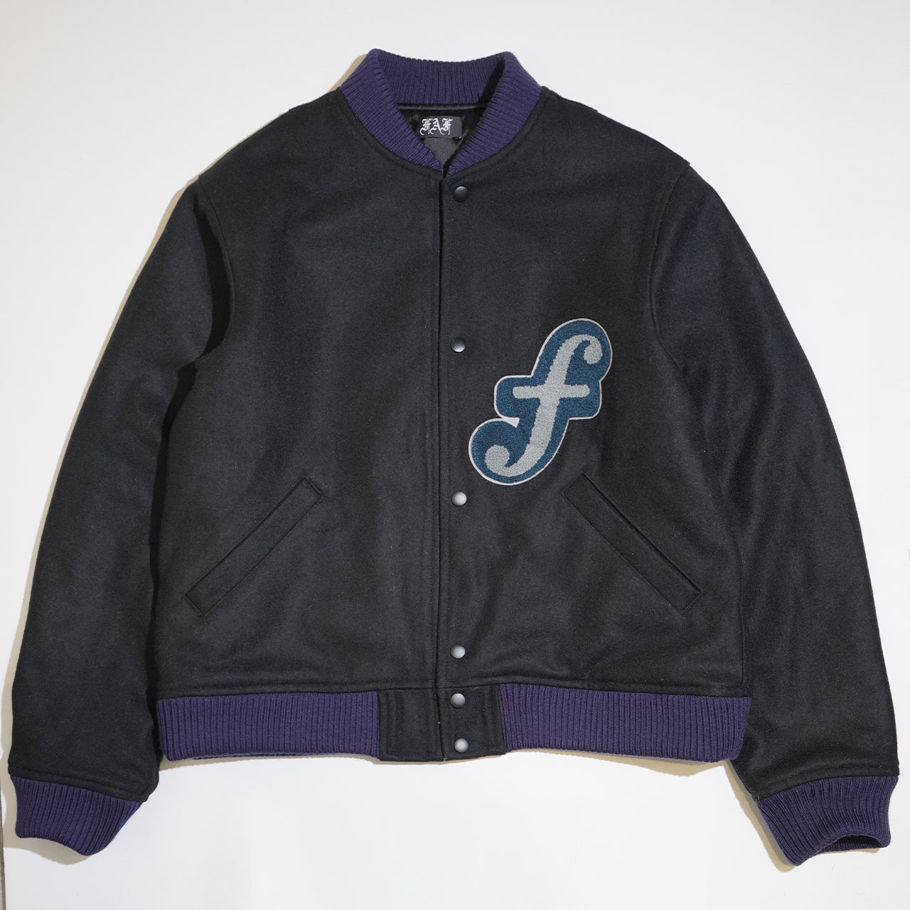 Wool Stadium Jacket(BLACK)/FAF – Re'verth ONLINE SHOP