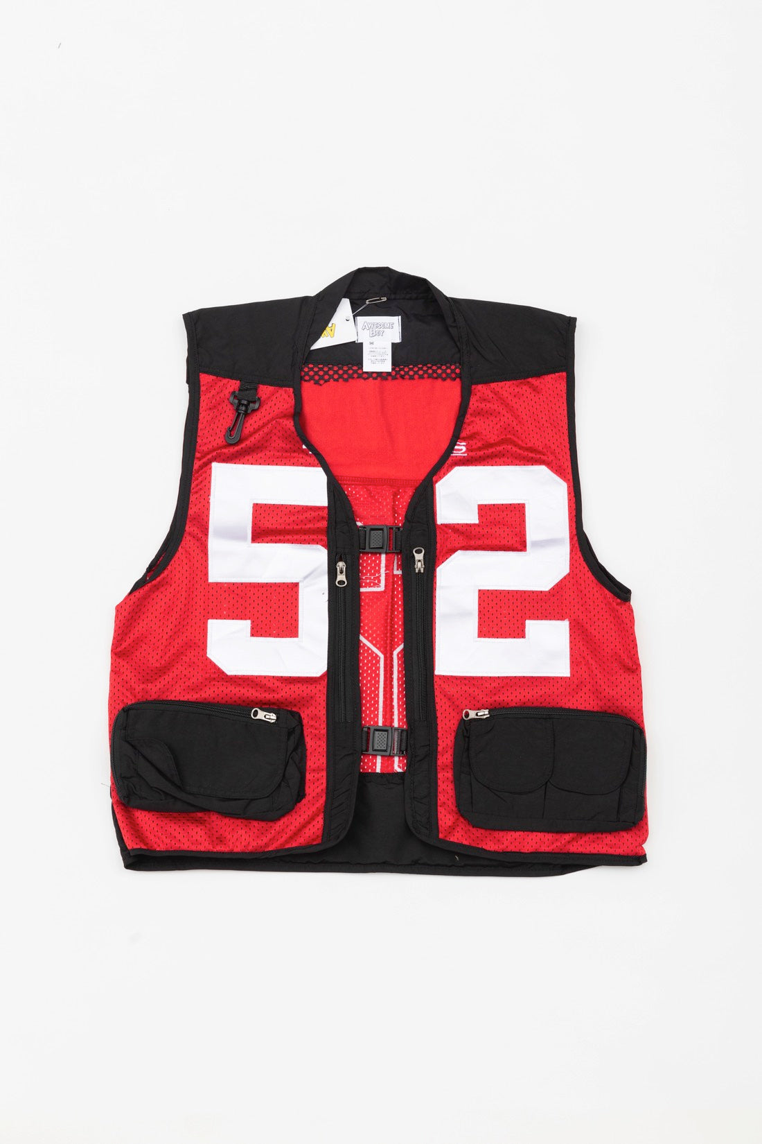 REMAKE NFL MESH VEST(RED) -AWESOME BOY × ICHIRYU MADE(REMAKE) – Re