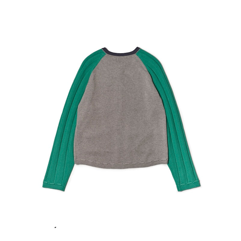 FAKE AS FLOWERS/Angel Raglan Knit Cardigan(GRAY)