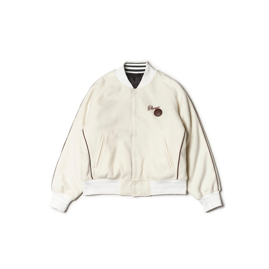 FAKE AS FLOWERS/STADIUM JACKET(WHITE)