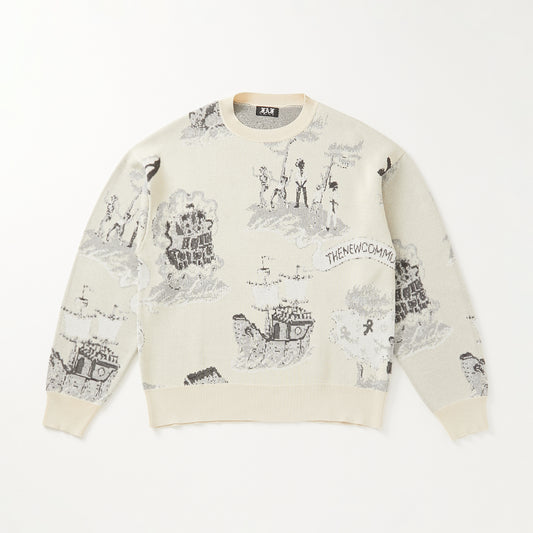 FAKE AS FLOWERS/NEWCOMMUNE Island Jaquard Knit