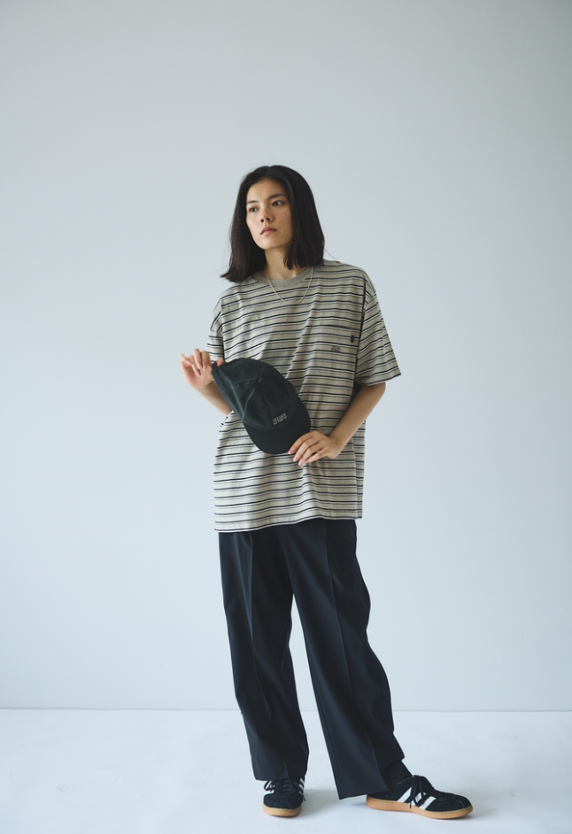 トップス SEDAN ALL-PURPOSE Striped S/S Pocket Tee SEDAN ALL-PURPOSE/STRIPED S/S POCKET TEE(Khaki Black) – Re
