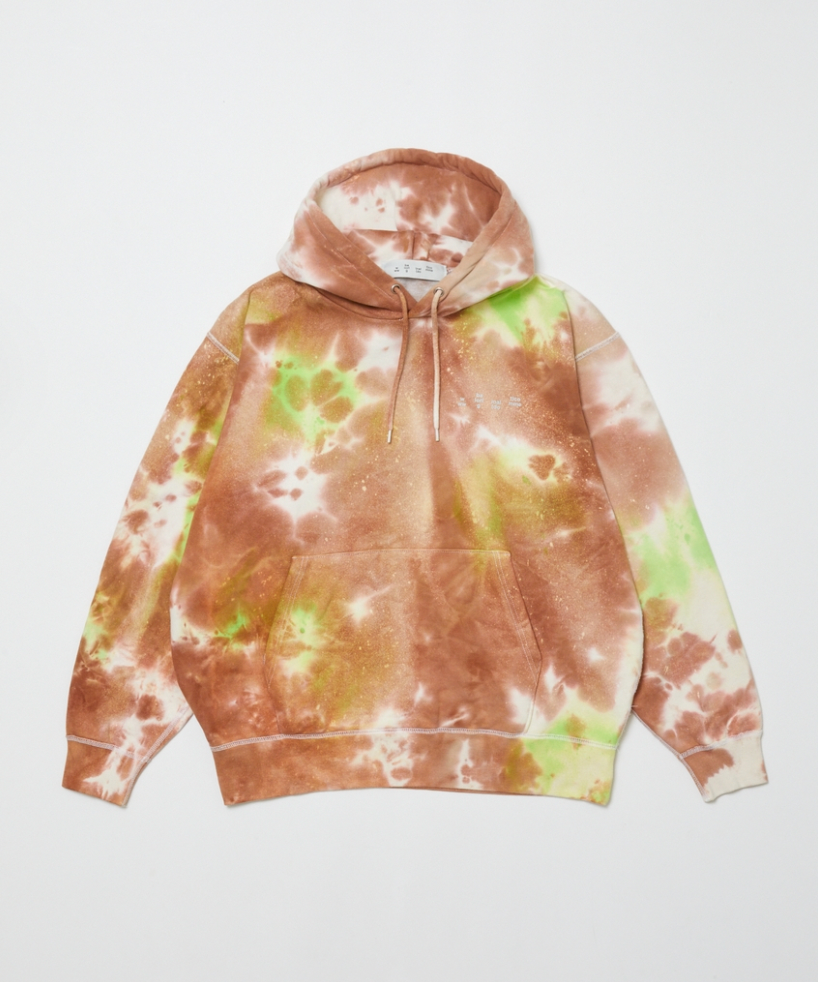 BAL/LOGO TIE DYE HOODIE by YUKIDYE(CAMEL)