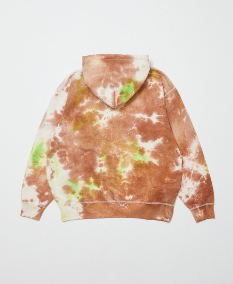 BAL/LOGO TIE DYE HOODIE by YUKIDYE(CAMEL)