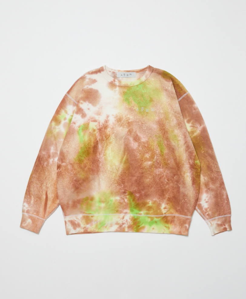 BAL/LOGO TIE DYE CREW by YUKIDYE(CAMEL)