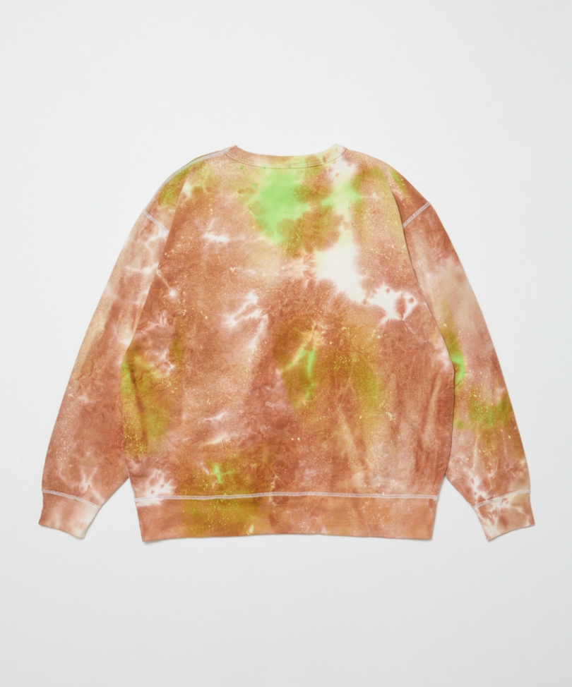 BAL/LOGO TIE DYE CREW by YUKIDYE(CAMEL)