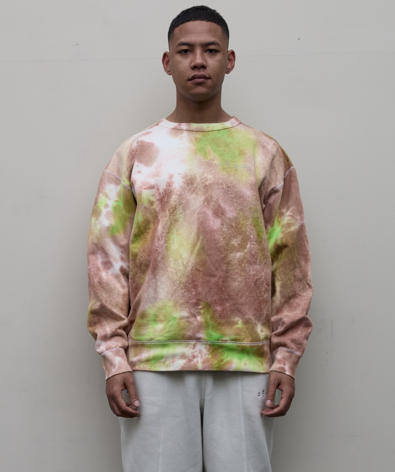 BAL/LOGO TIE DYE CREW by YUKIDYE(CAMEL)