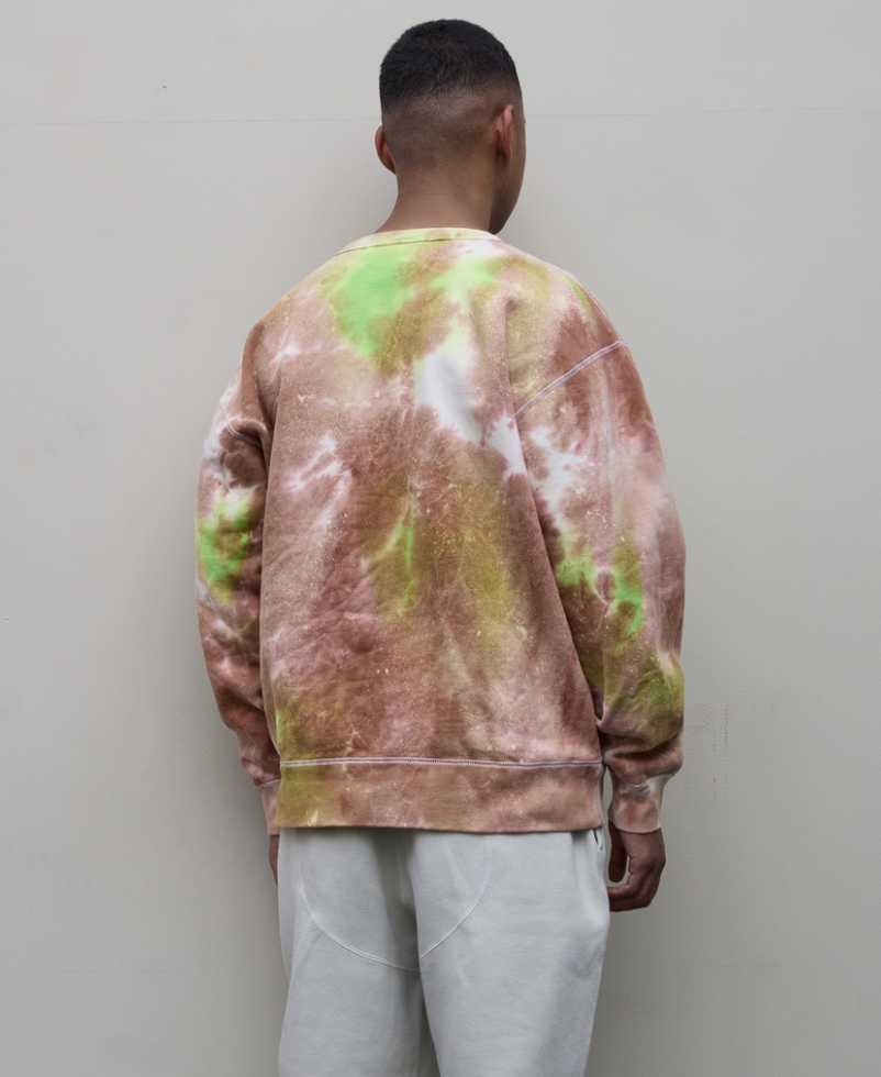 BAL/LOGO TIE DYE CREW by YUKIDYE(CAMEL)