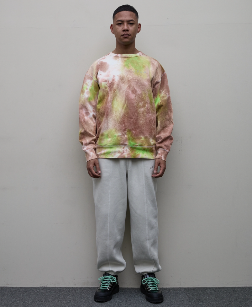 BAL/LOGO TIE DYE CREW by YUKIDYE(CAMEL)