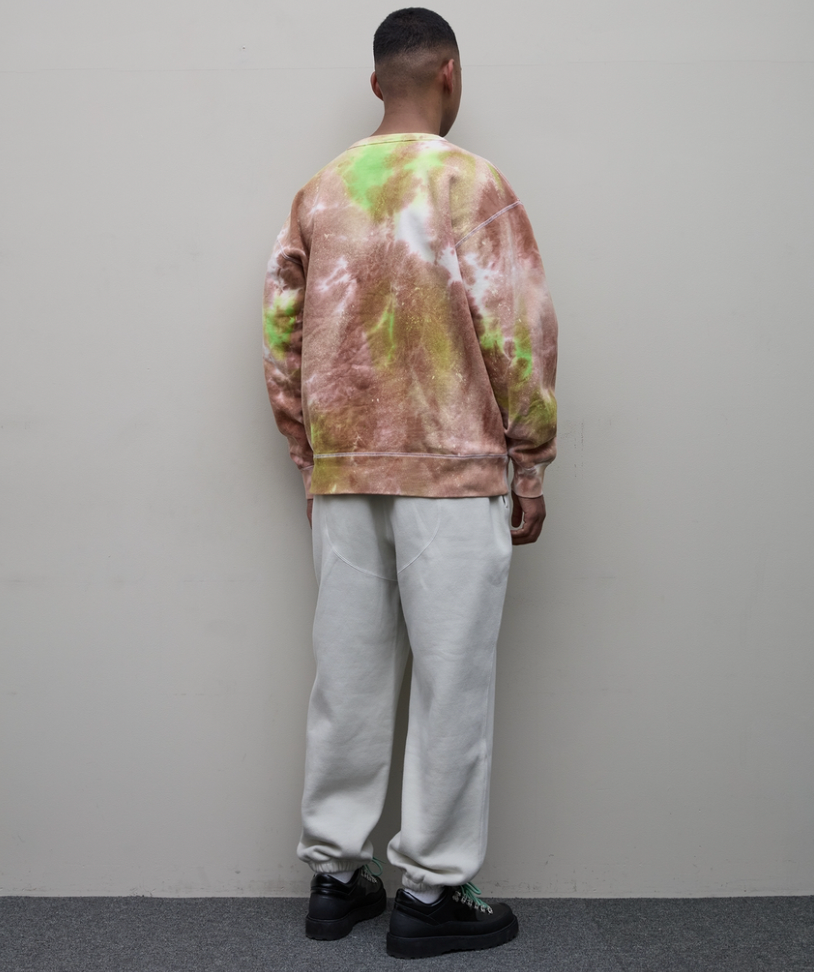 BAL/LOGO TIE DYE CREW by YUKIDYE(CAMEL)