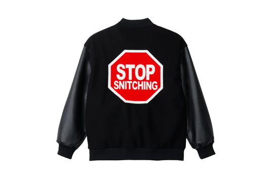 THROWBACK/Stop Snitching Varsity Jacket