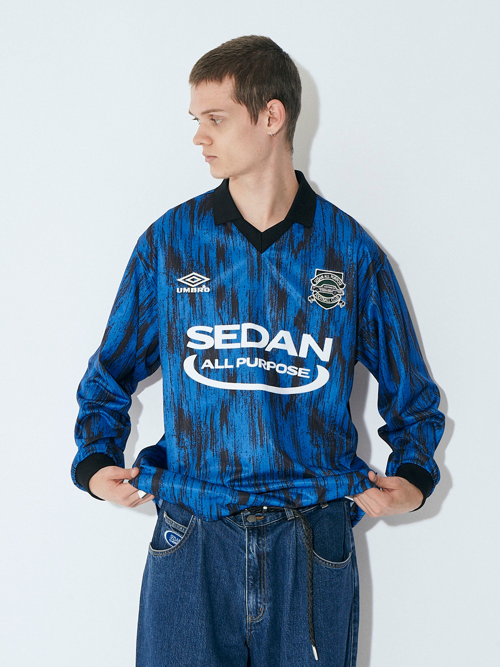 SEDAN ALL-PURPOSE　UMBRO Game Shirt　(Blue x Black)