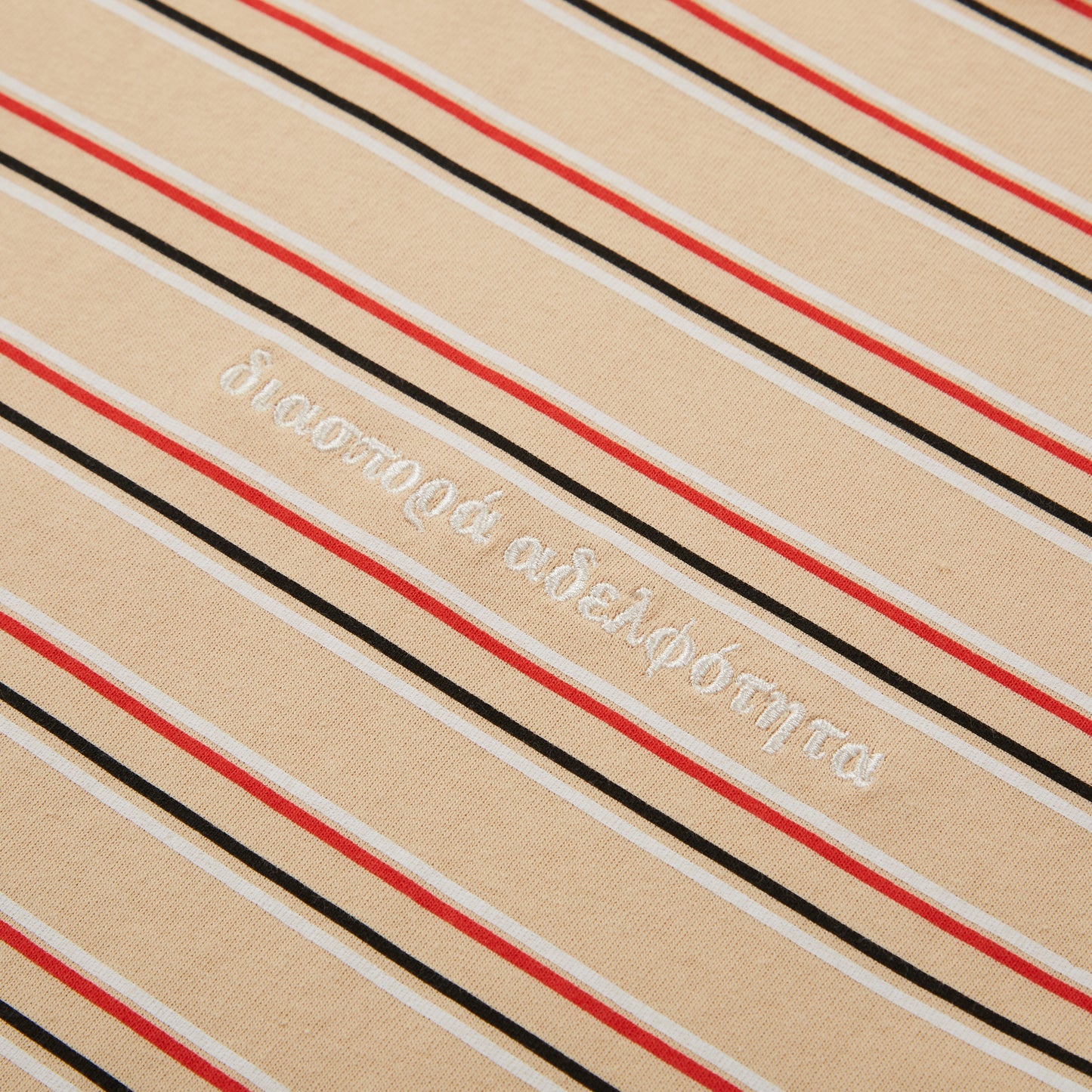 Diaspora skateboards/Printed Stripe S/S Top(Pink Beige)