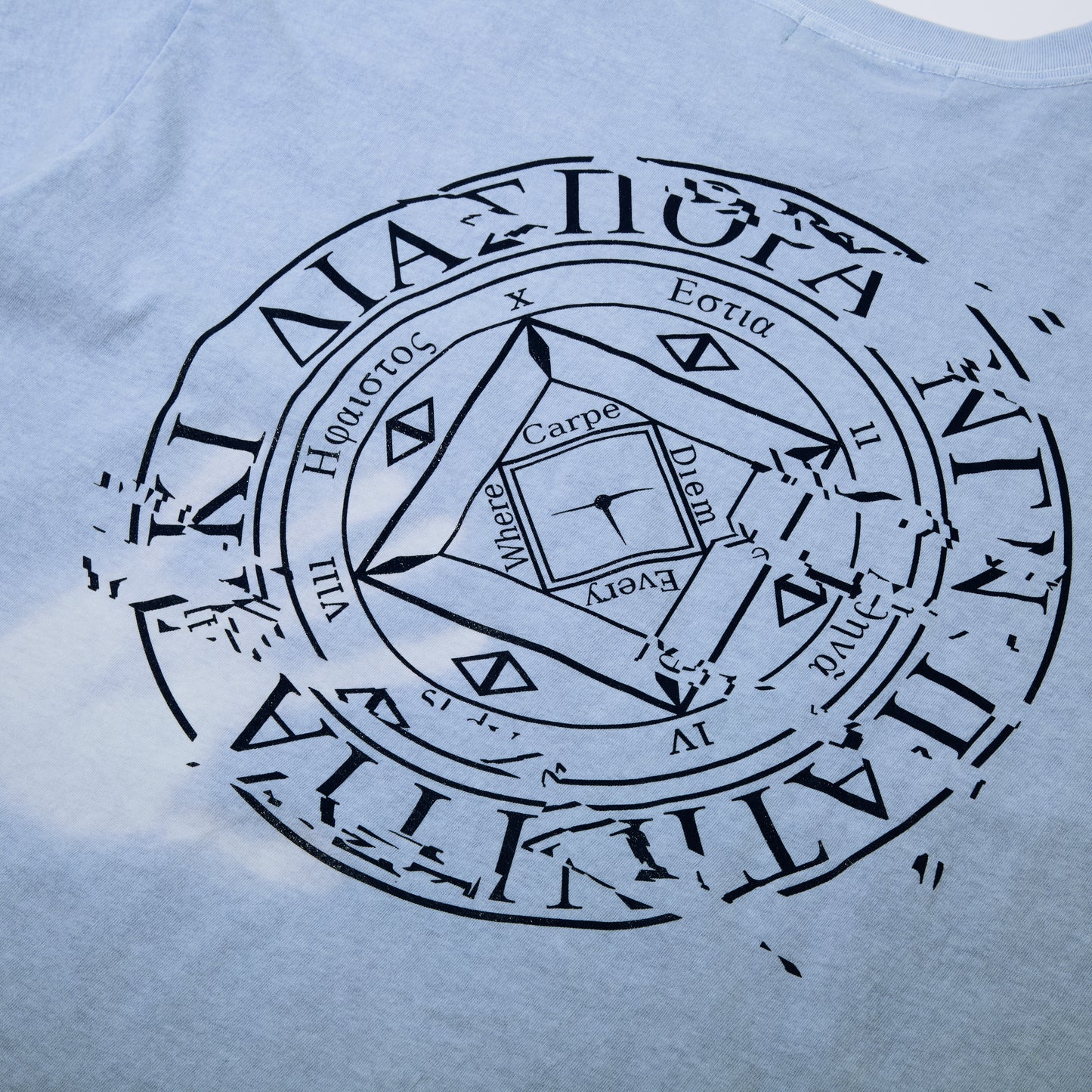 DIASPORA SKATEBOARDS/Dyed Magic Circle Tee(Sax)