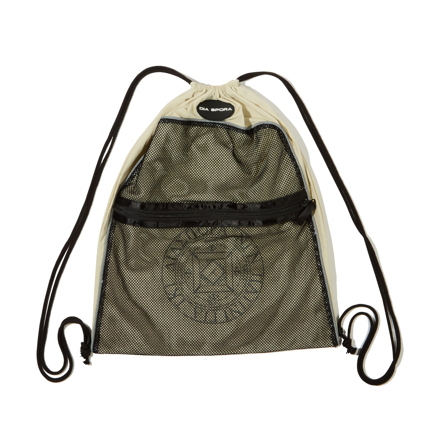 DIASPORA SKATEBOARDS MESH KNAPSACK(BLACK/SAND)