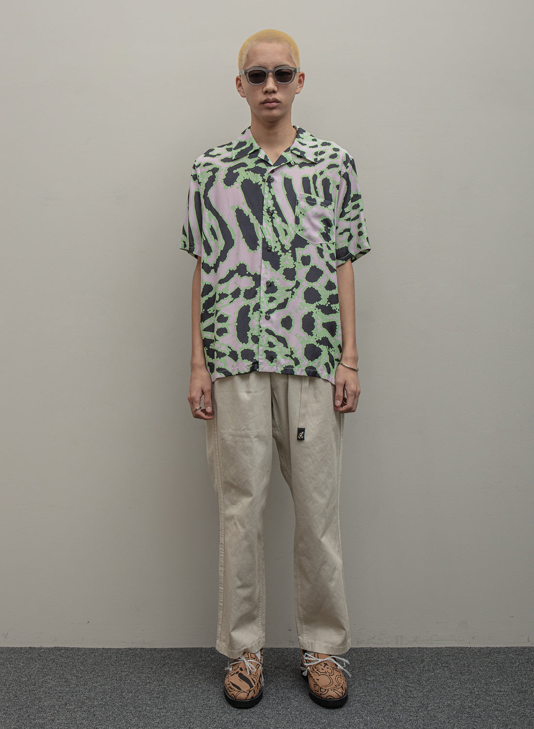 BAL(バル)/ACID ANIMAL RAYON SS SHIRT(GREEN)