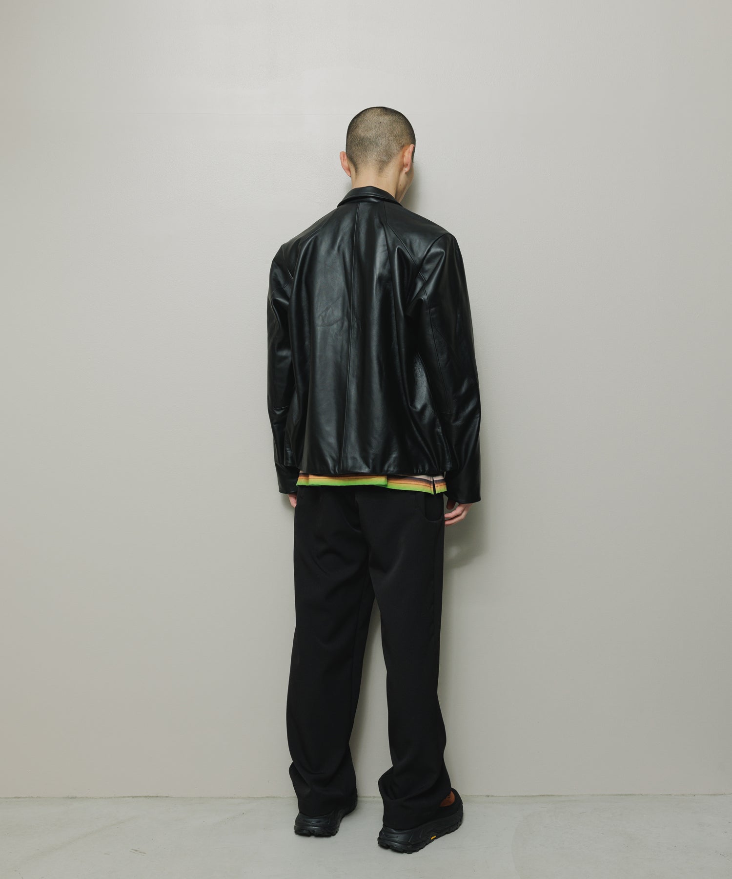 SWEAT ZIP HALF COLLER STAND REVERBERATE” ジャケット LECHOPPE for ハルキ　REVERBERATE WHITE/BLACK” Lapel | ジャケット・アウター