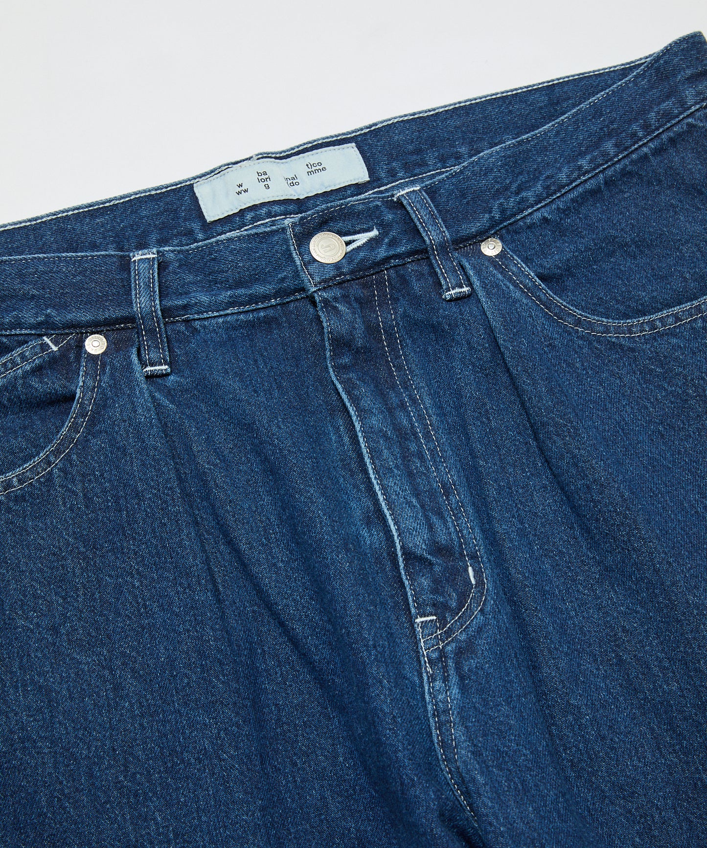 BAL/12OZ STRAIGHT LEG 5P WASHED JEAN