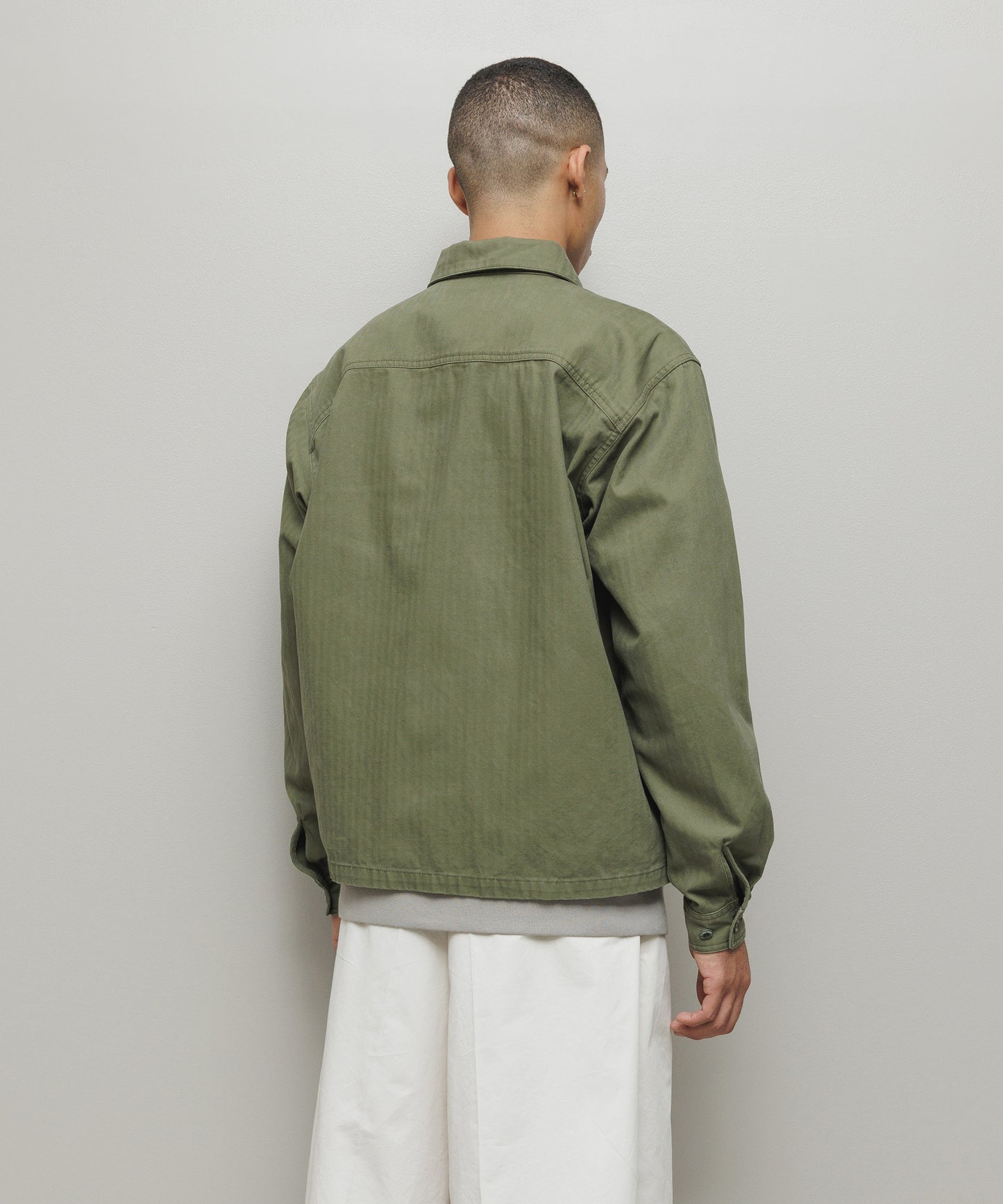 BAL/CREW HERRINGBONE OVER SHIRT